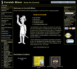 Cornish Miner - Books on Cornwall - click to view